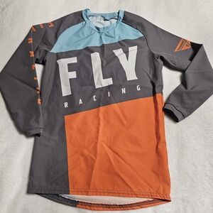 FLY Racing Kids Long Sleeve Shirt - Gray and Orange